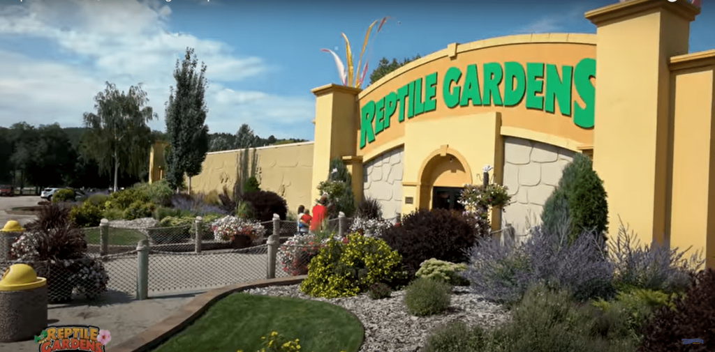 Front entrance of Reptile Gardens in Rapid City, SD